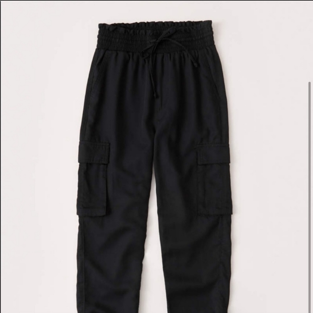 Abercrombie and Fitch black,  size XS cargo jogger pants, tags attached.